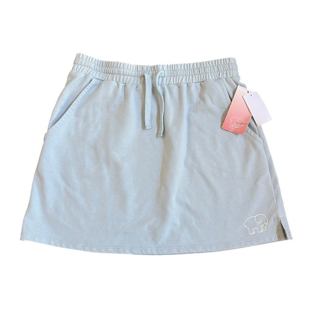 NWT Ivory Ella Short Drawstring Skirt Baby Blue Pockets Teen-junior Size M